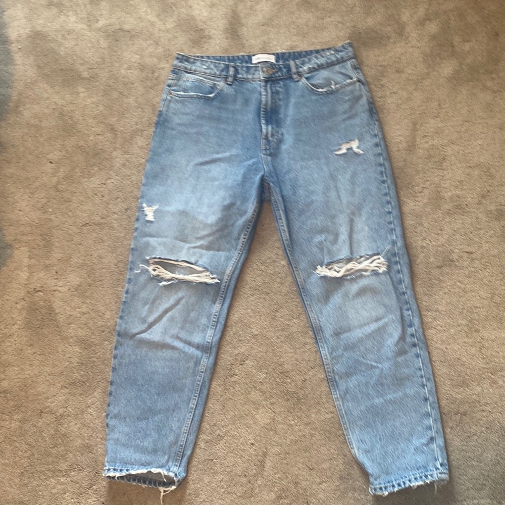 Zara ripped mom jeans